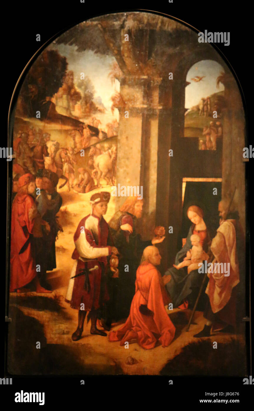 Ludovico Mazzolino Adoration des mages Banque D'Images