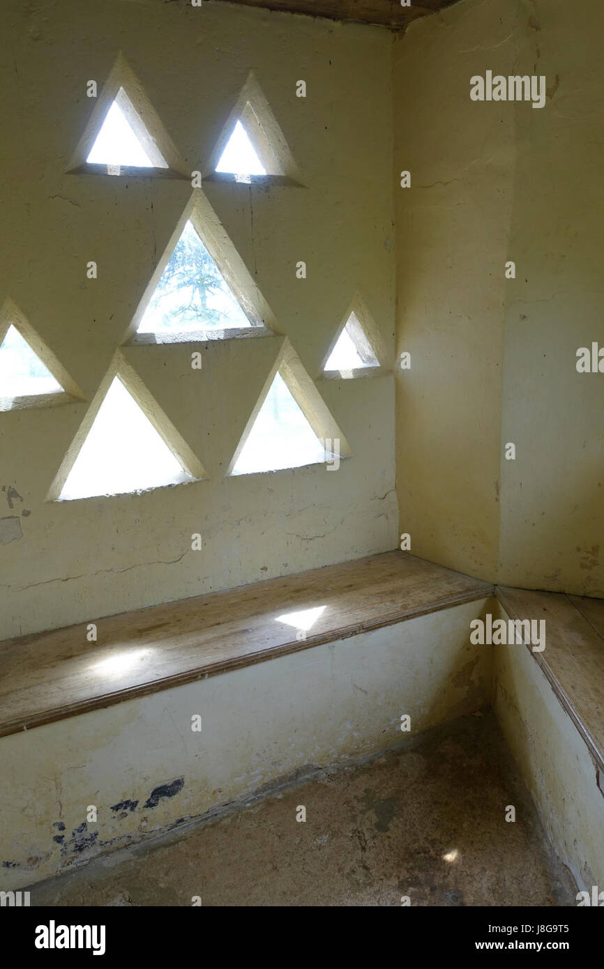 Pièce principale Rushton Lodge triangulaire Northamptonshire, Angleterre DSC09405 Banque D'Images