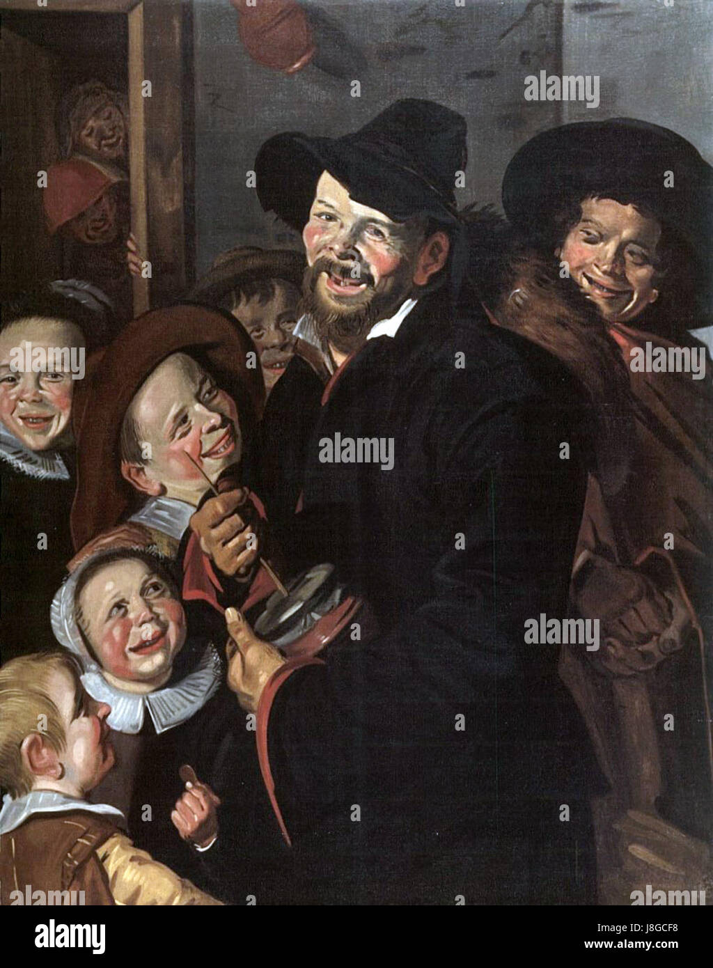 Frans Hals Joueur de rommelpot avec six enfants Banque D'Images