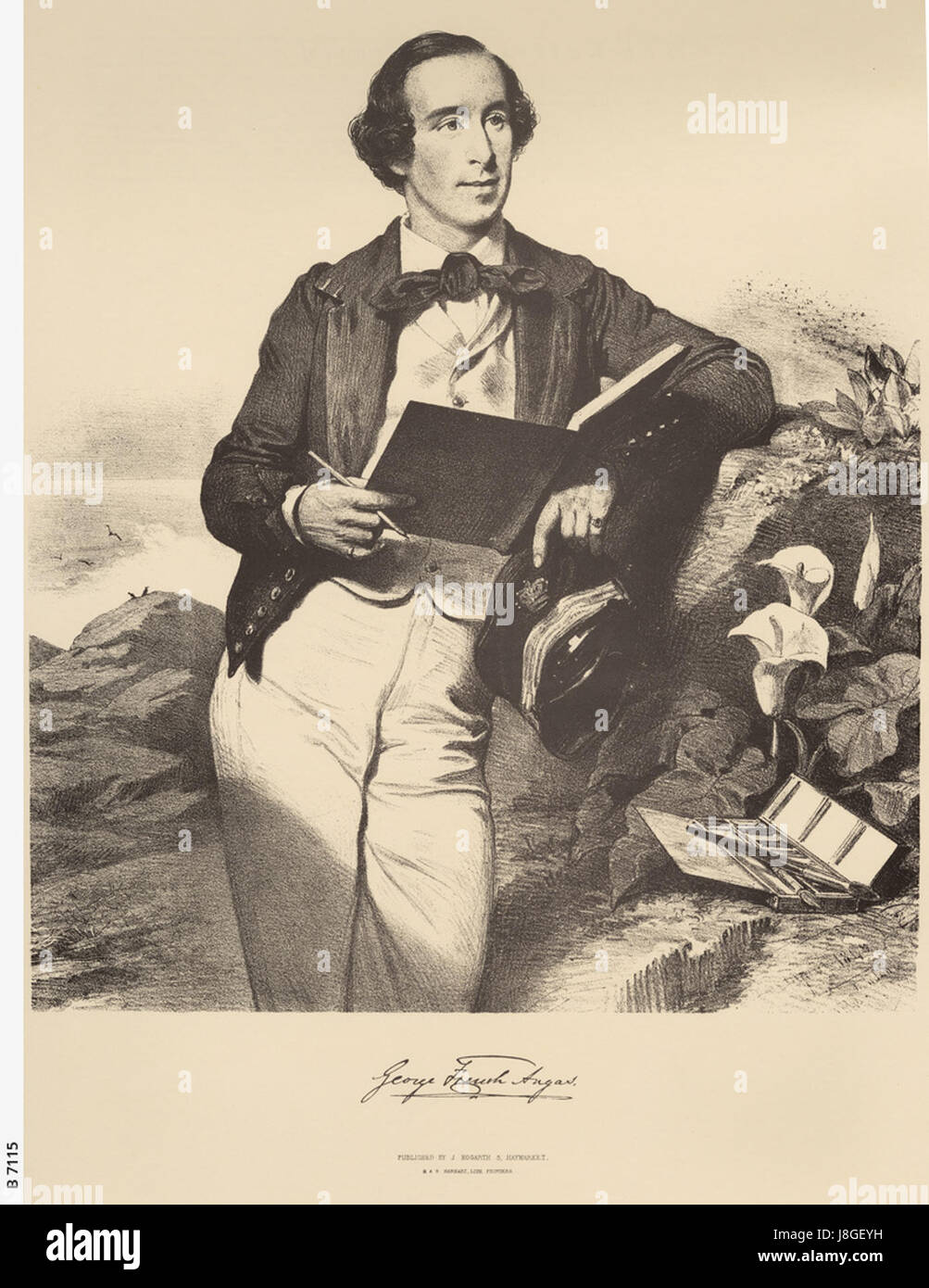 George French, d'Angas imprimer par Charles Baugniet, 1849 Banque D'Images