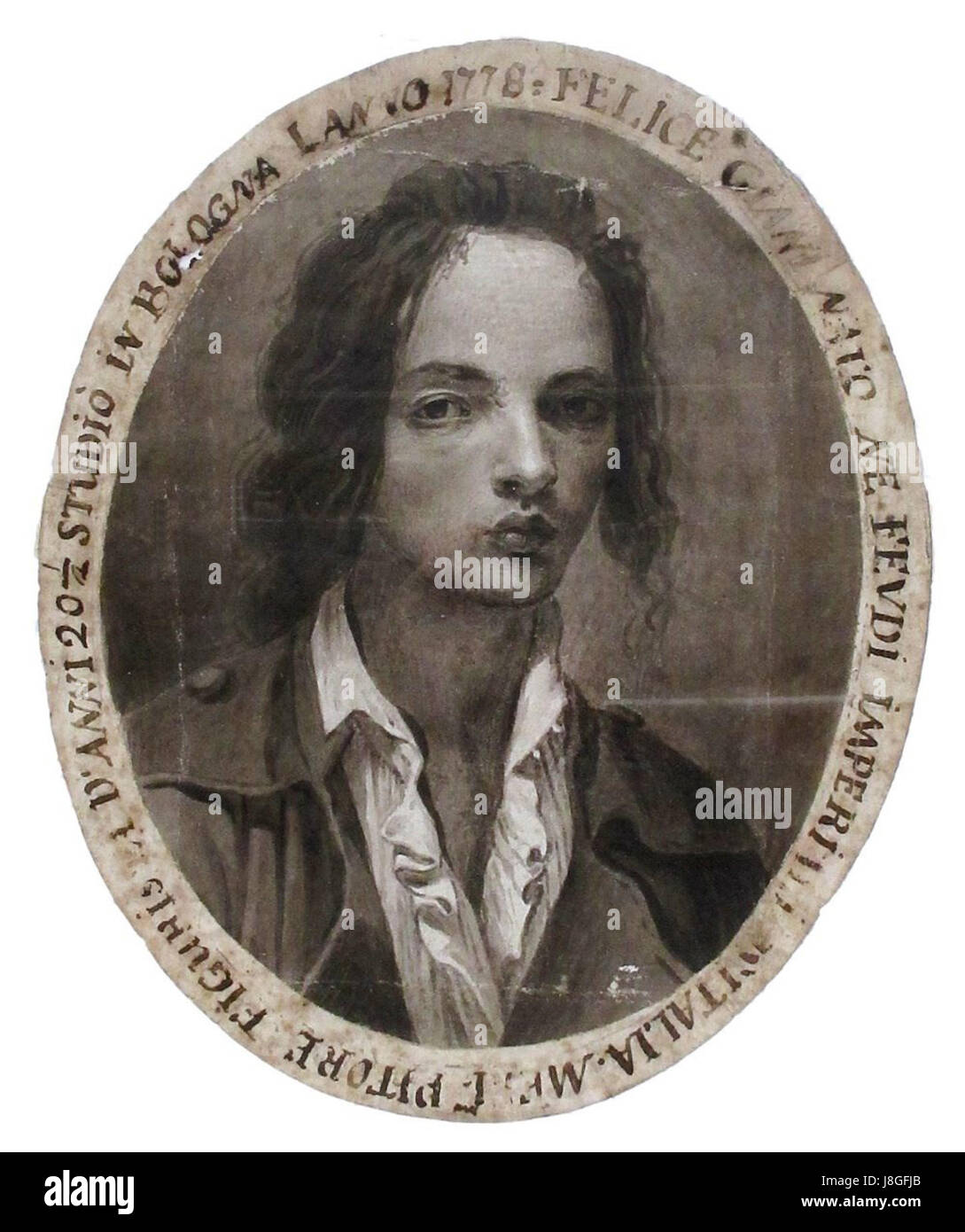 FELICE GIANI AUTORITRATTO 1779 Banque D'Images