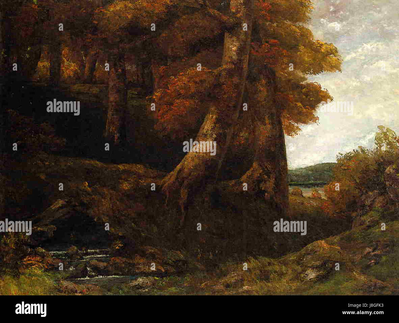 Gustave Courbet entrer dans la forêt Le Chêne de Vercingétorix Banque D'Images