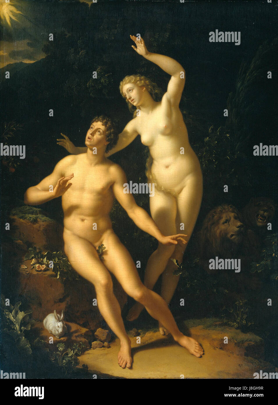 Dieu roept Adam en Eva ter verantwoording Rijksmuseum SK UN 4918 Banque D'Images