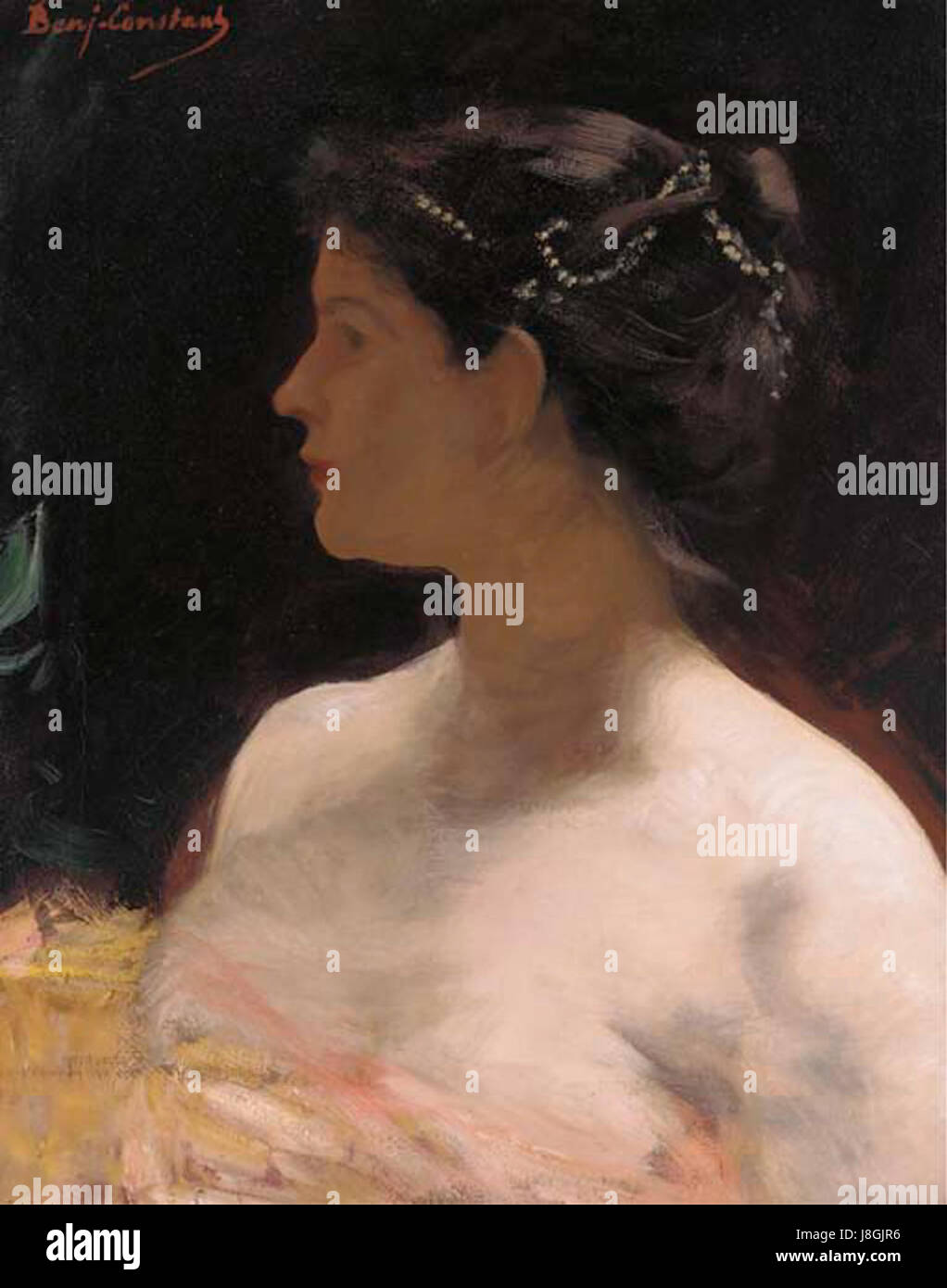 Jean Joseph Benjamin constant est un peintre français réputé pour ses œuvres au XIXe siècle, en particulier ses compositions historiques et classiques. Son style artistique est marqué par l'attention aux détails et sa représentation de sujets culturels et historiques importants. Banque D'Images