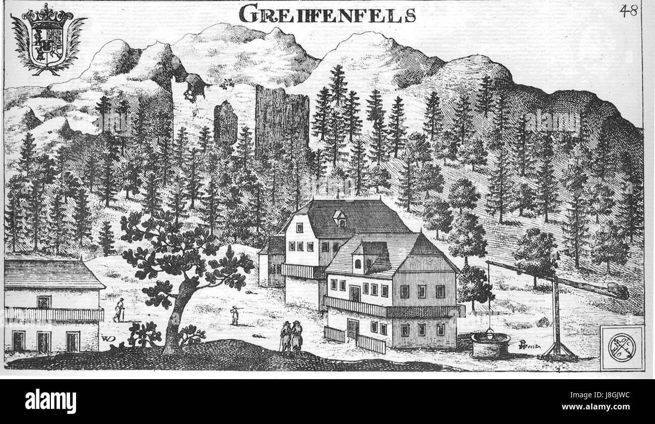 Valvasor 1688 Greiffenfels Banque D'Images