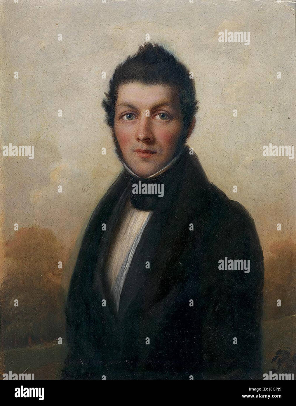 Marc Louis Arlaud Portrait de Charles Juste Bugnion Banque D'Images