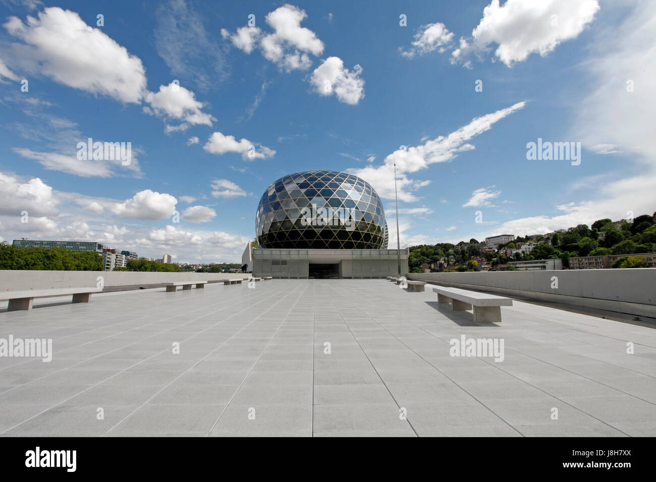 De l'Île Seguin. La Cité musicale de l'ile Seguin, Boulogne-Billancourt. Paris, France. Nouvelle salle de Concert. Ayant ouvert en avril 2017. Banque D'Images