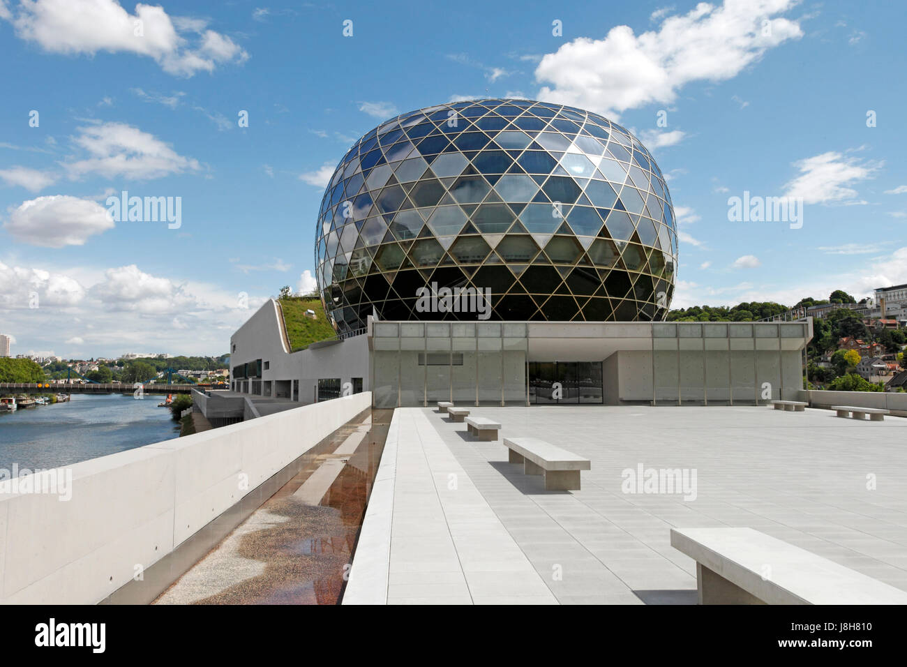 De l'Île Seguin. La Cité musicale de l'ile Seguin, Boulogne-Billancourt. Paris, France. Nouvelle salle de Concert. Ayant ouvert en avril 2017. Banque D'Images