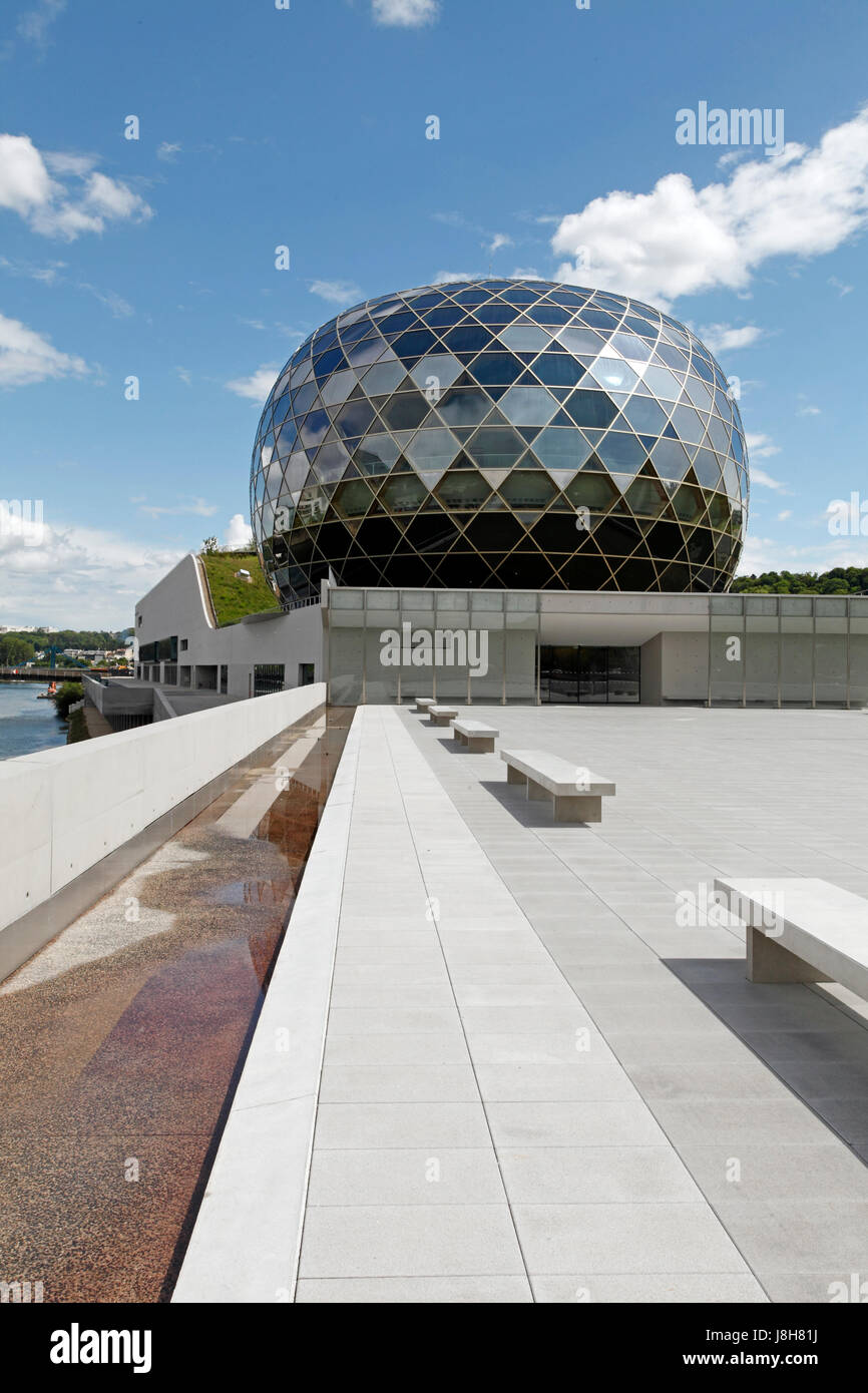 De l'Île Seguin. La Cité musicale de l'ile Seguin, Boulogne-Billancourt. Paris, France. Nouvelle salle de Concert. Ayant ouvert en avril 2017. Banque D'Images