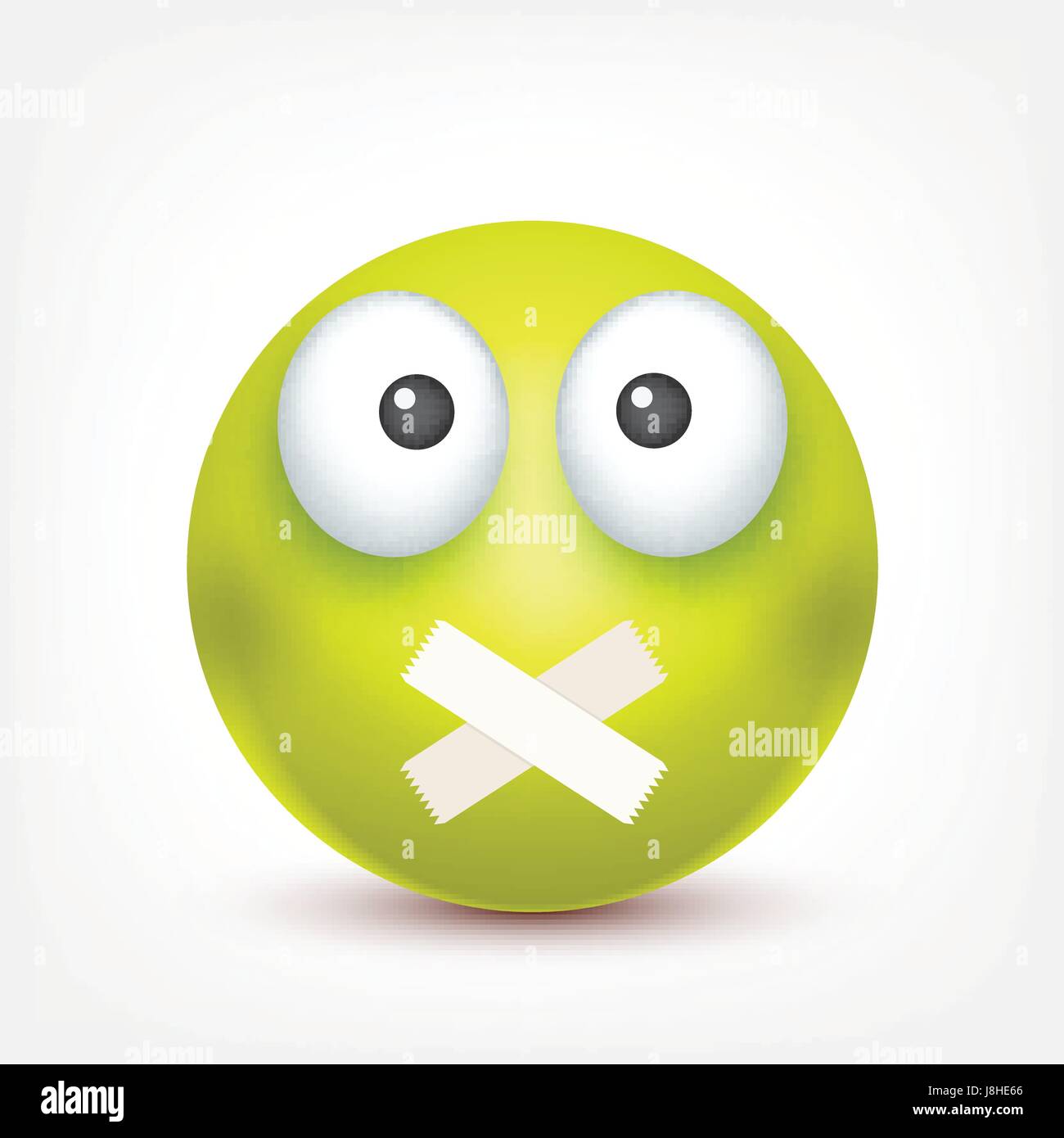 Smiley en colère,triste,,émoticône. Visage vert avec des émotions. L'expression du visage. Emoji 3D réaliste. Funny cartoon character.l'humeur. L'icône Web. Vector illustration. Illustration de Vecteur