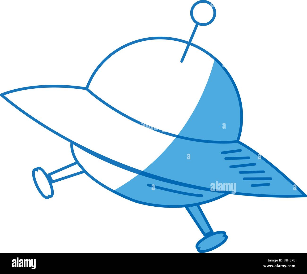 Cartoon ovni espace navire icône transport Illustration de Vecteur