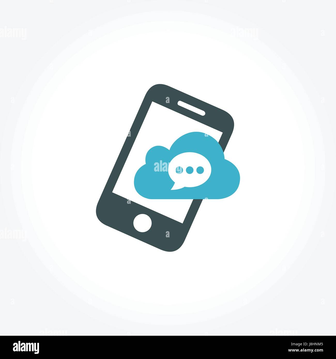La technologie Smartphone, message de Chat Concept Design Illustration de Vecteur