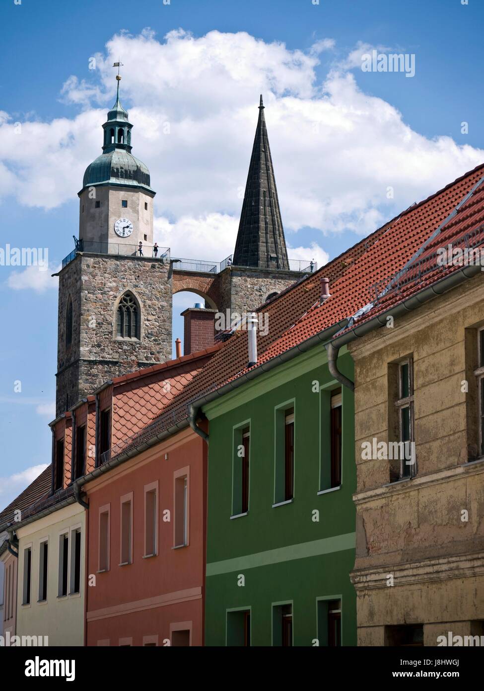 Les façades de l'église nikolai jueterbog Banque D'Images