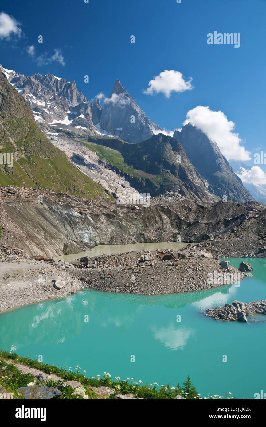 Alpes, été, summerly, vallée, l'eau douce, le lac, la navigation intérieure, l'eau, Banque D'Images