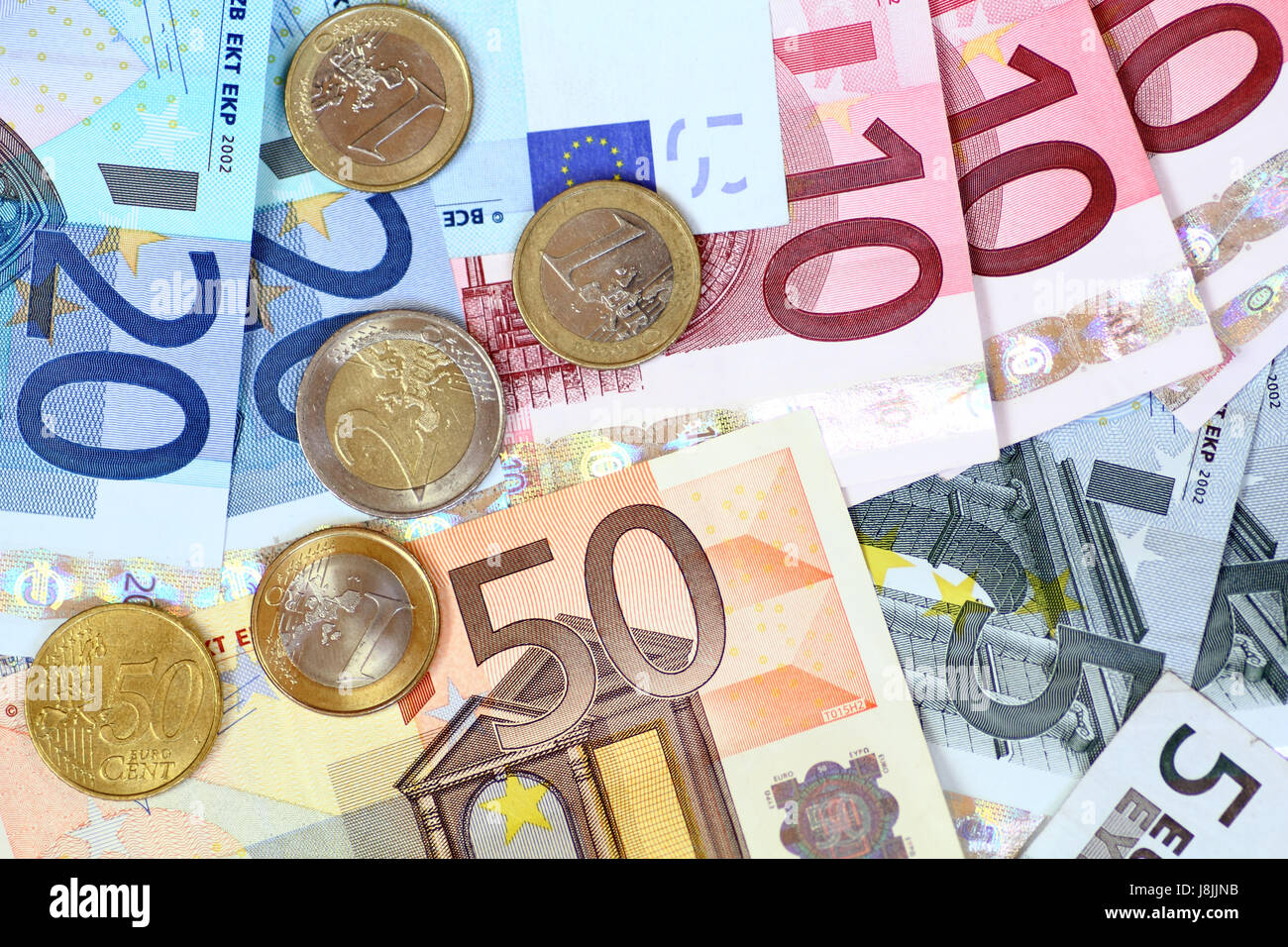 Argent - argent - euro Banque D'Images