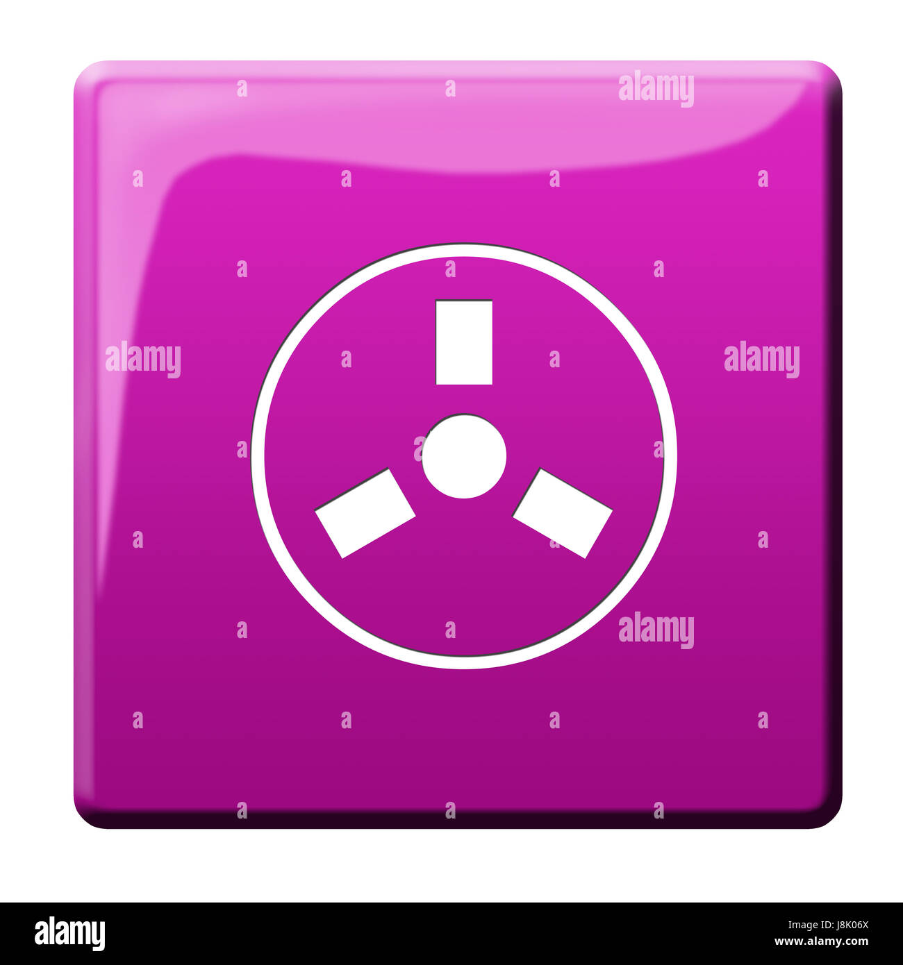 Attention, atom, hint, rayonnement, avertissement, pointage, signe, signal, isolé, Banque D'Images