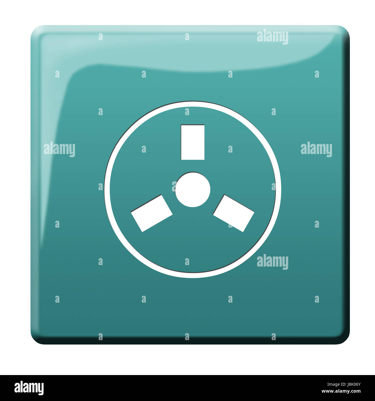 Attention, atom, hint, rayonnement, avertissement, pointage, signe, signal, isolé, Banque D'Images