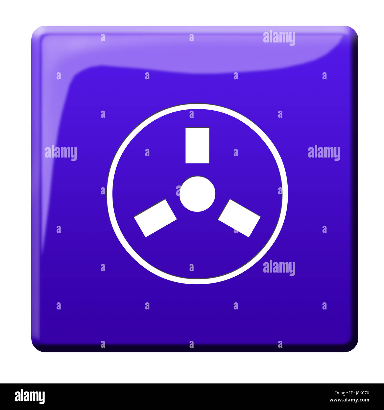 Attention, atom, hint, rayonnement, avertissement, pointage, signe, signal, isolé, Banque D'Images