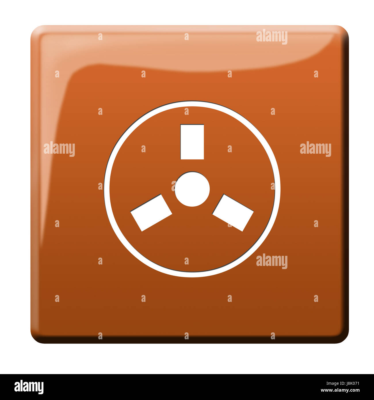 Attention, atom, hint, rayonnement, avertissement, pointage, signe, signal, isolé, Banque D'Images