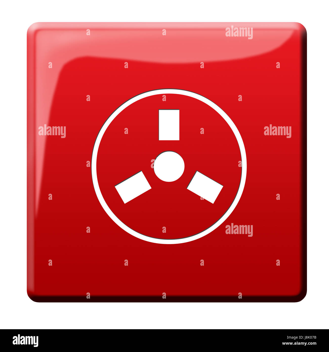 Attention, atom, hint, rayonnement, avertissement, pointage, signe, signal, isolé, Banque D'Images