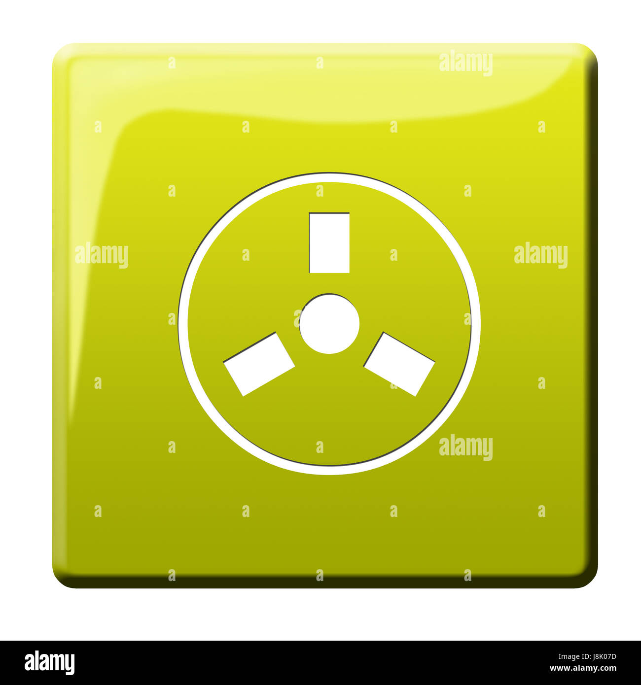 Attention, atom, hint, rayonnement, avertissement, pointage, signe, signal, isolé, Banque D'Images