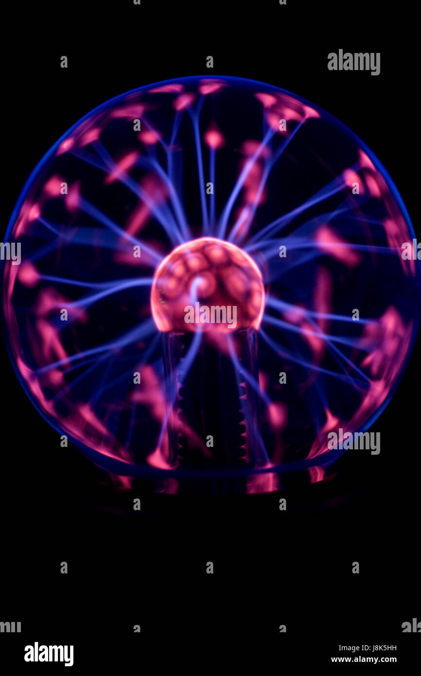 Camus, lumière, lampe, lumière, de démonstration, de l'électricité, de plasma, de décharge, Banque D'Images