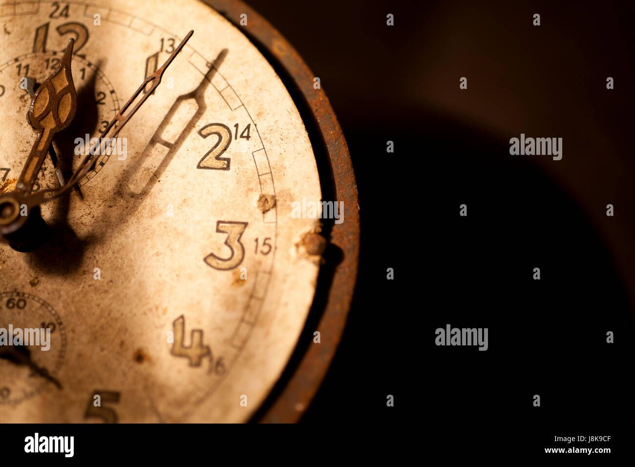 Réveil, pointeur, temps, autrefois, par contre, les valeurs numériques de l'horloge, réveil, date limite, Banque D'Images