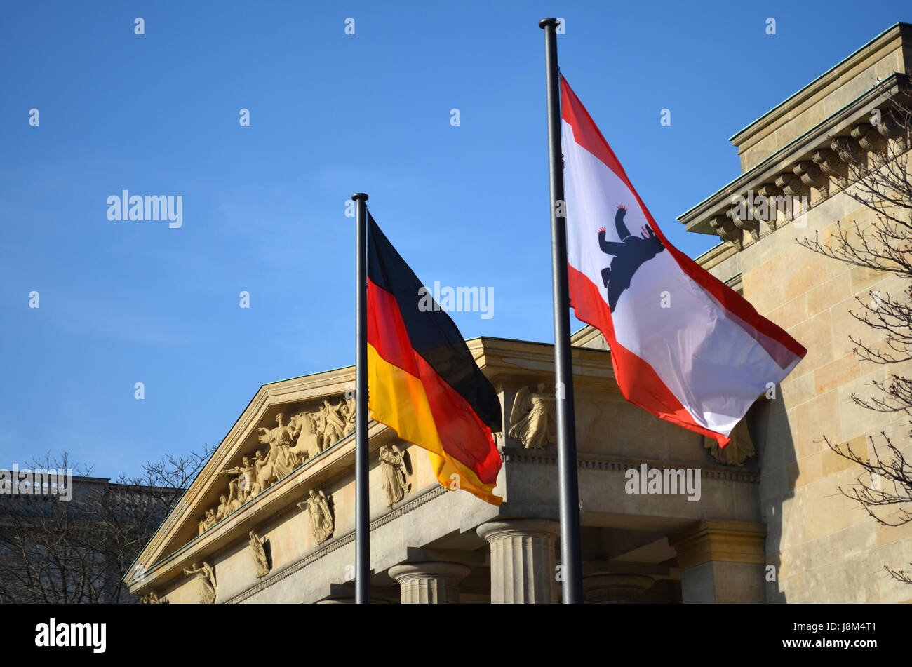 drapeaux à berlin Banque D'Images