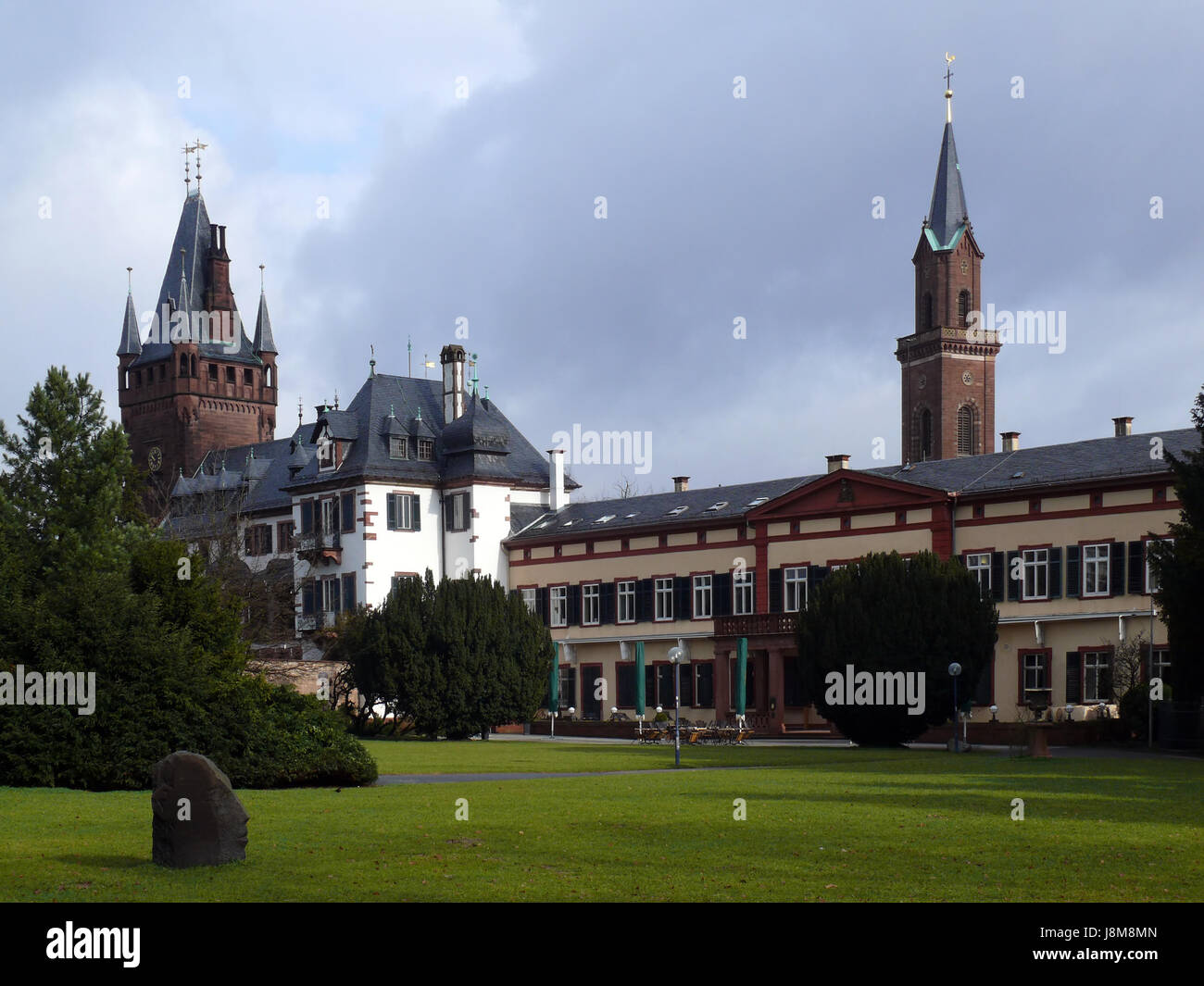 Route de montagne, hôtel de ville, route de montagne, mairie, Weinheim, kurpfalz, Banque D'Images
