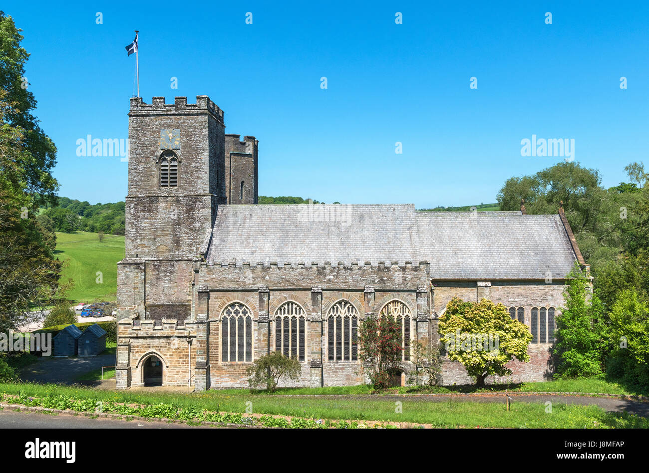 Prieuré st.allemands, paroisse de l'église du village, st.allemands, Cornwall, Angleterre, Grande-Bretagne, Royaume-Uni Banque D'Images