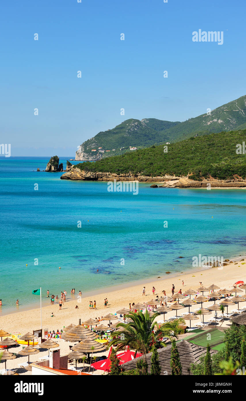 Galapos plage dans le Parc Naturel d'Arrabida, Setubal. Portugal Banque D'Images