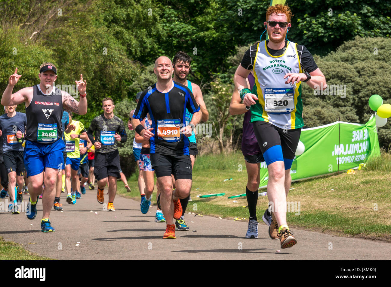 Coureurs au Edinburgh Marathon Festival 2017 à Gosford Estate, East Lothian, Écosse, Royaume-Uni Banque D'Images