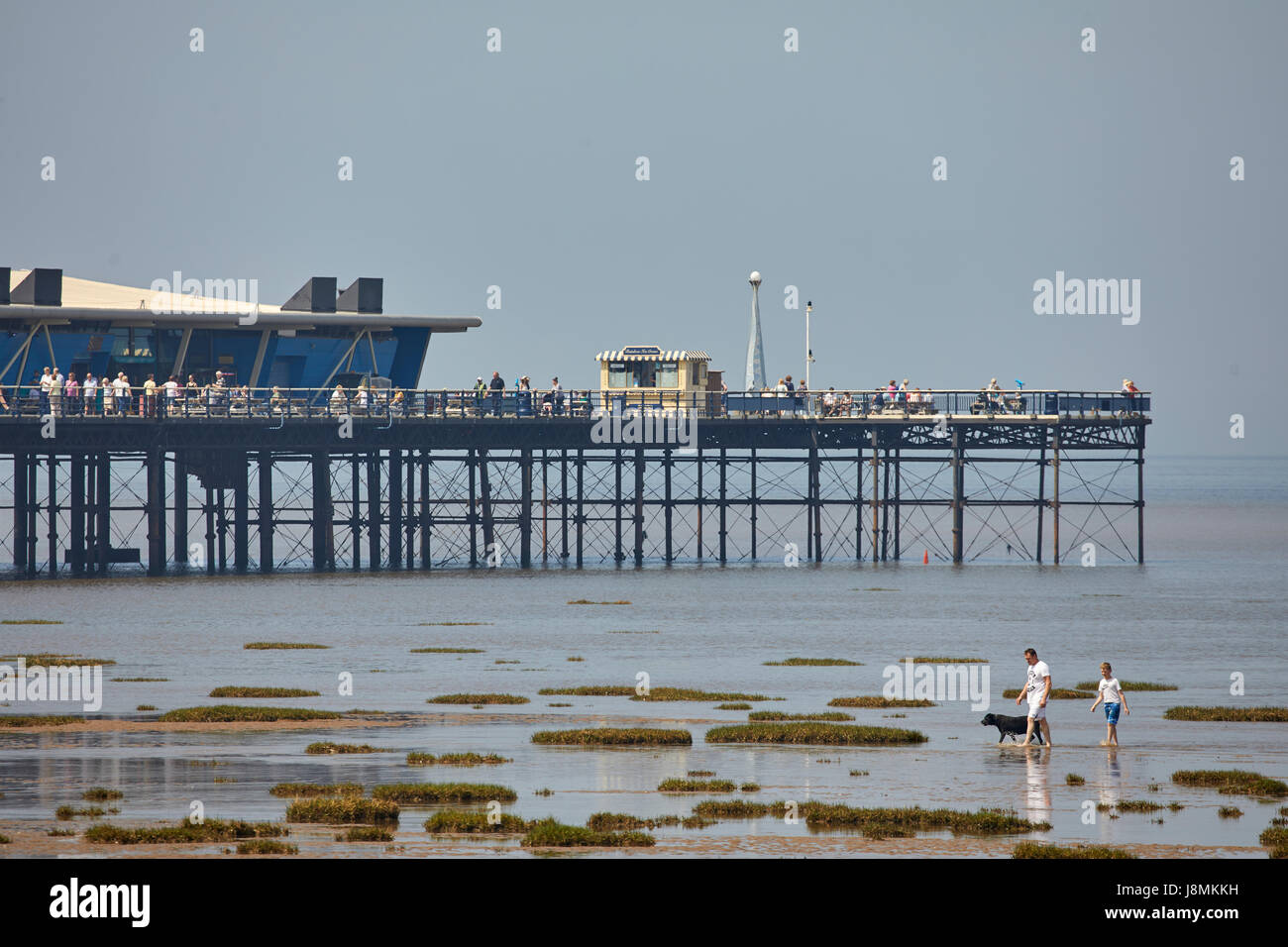 Sur les Territoires du manteau pour la mer d'Irlande, de la plage de Southport Merseyside, en Angleterre. Banque D'Images