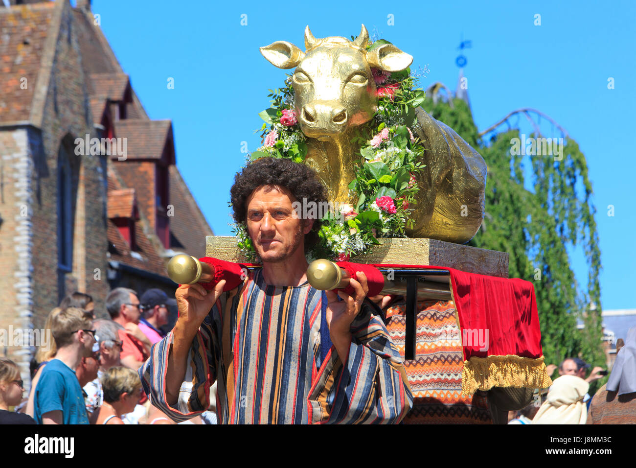 Le Veau d'or pendant la Procession du Saint-Sang à Bruges, Belgique Banque D'Images