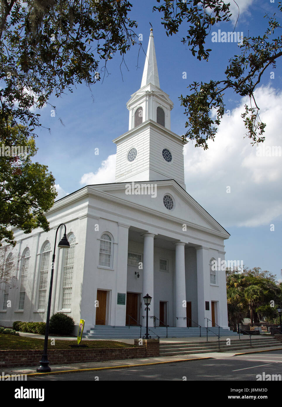 Église baptiste de Beaufort, Caroline du Sud a été construit au coût de 10 000 $ et a été utilisé pour la première fois le 14 avril 1844. Banque D'Images