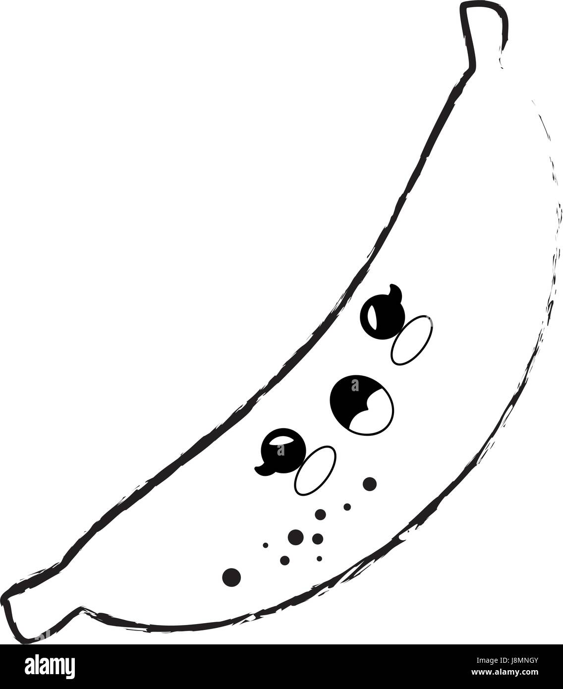 Caricature de bananes smiley Illustration de Vecteur