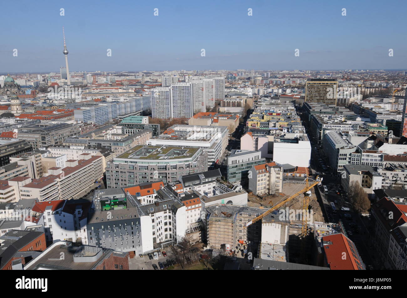Ballon d'observation Die Welt offre vue aérienne au-dessus de Berlin (Allemagne) Banque D'Images