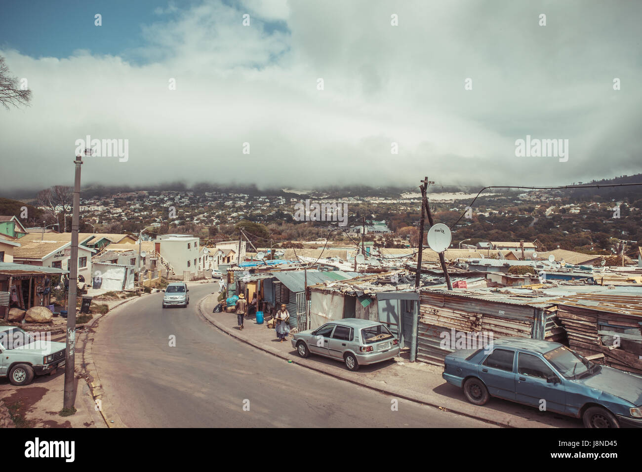 Afrique du Sud - 30 janvier 2015 : Visite de l'Imizamu Yethu Township Houtbay près de Cape Town Banque D'Images