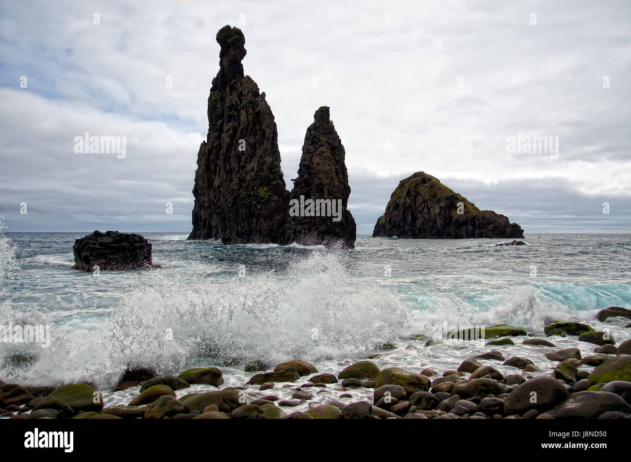 Vagues, europe, portugal, bay, surf, risacca, surge, rupture de vagues, madère, Banque D'Images