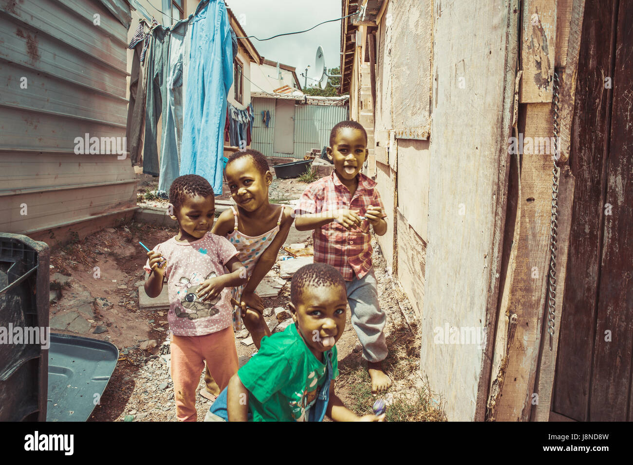 Afrique du Sud - 30 janvier 2015 : Visite de l'Imizamu Yethu Township Houtbay près de Cape Town Banque D'Images