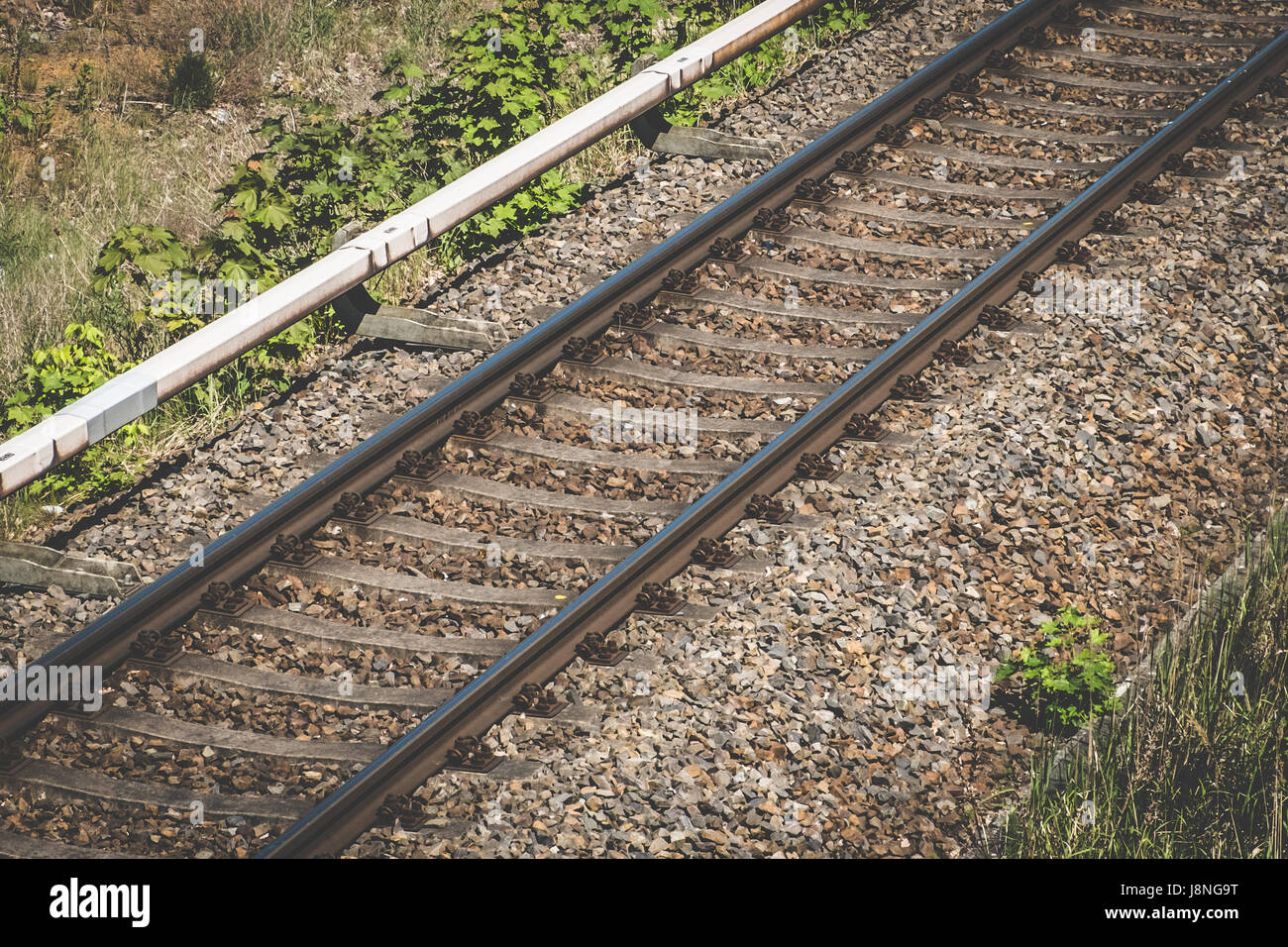 Rail de chemin de fer, unique Banque D'Images