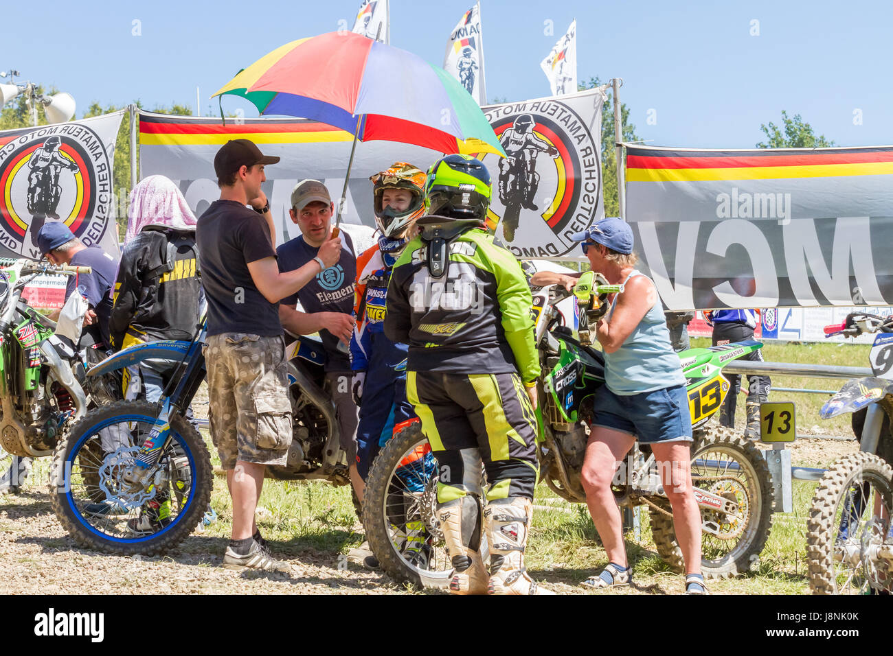 Motocross Kleinhau - 1er barrage femmes chaleur Meisterschaft - 27 mai 2017 - Kleinhau, Hürtgen, North Rhine Westphalia, NRW, Germany, Europe Banque D'Images