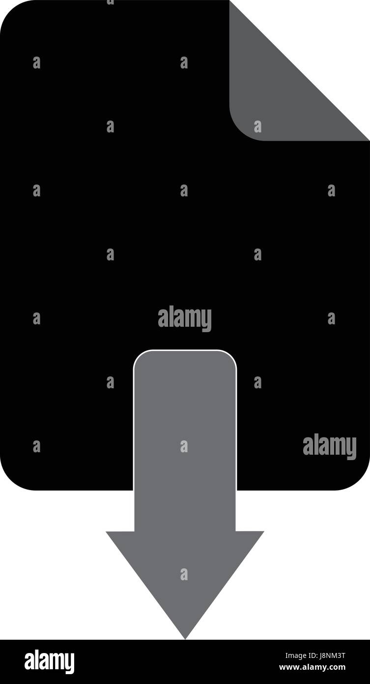 Document à télécharger icônes vectorielles sur fond blanc Illustration de Vecteur