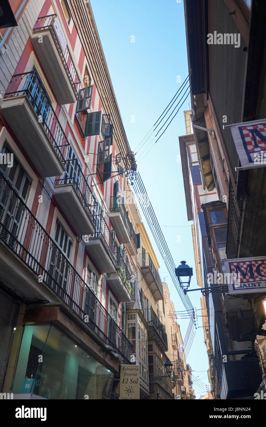 Les façades de la vieille ville,Palma de Majorque,Espagne Banque D'Images