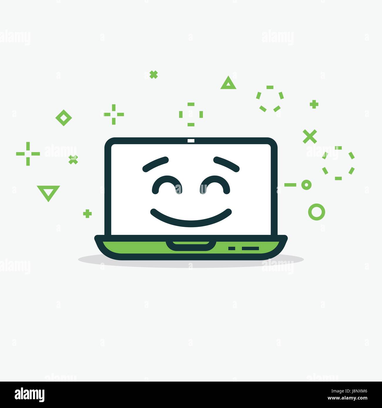 Happy informatique Illustration de Vecteur