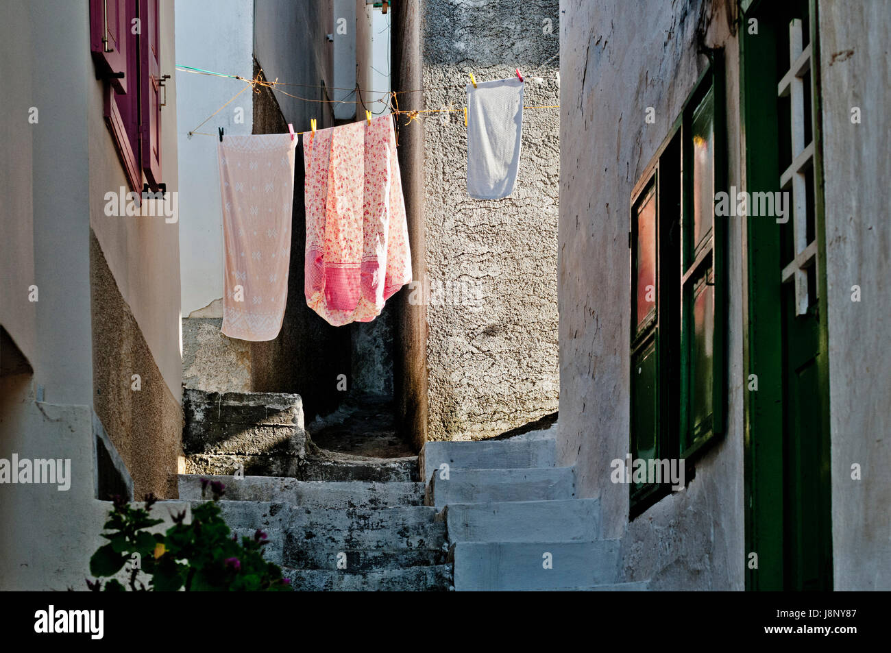 Rue étroite en corde Banque D'Images