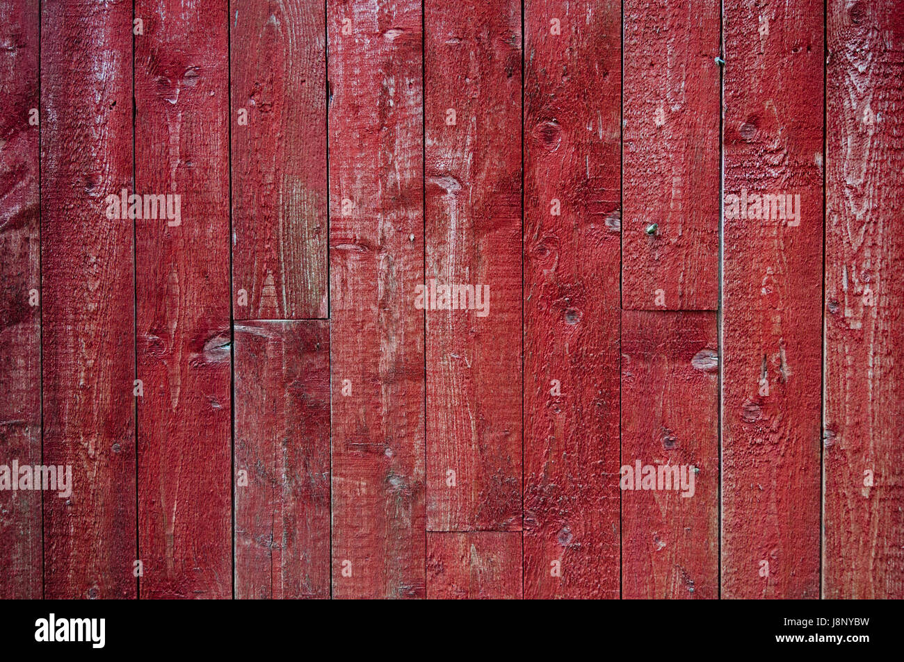 Mur en bois rouge Banque D'Images