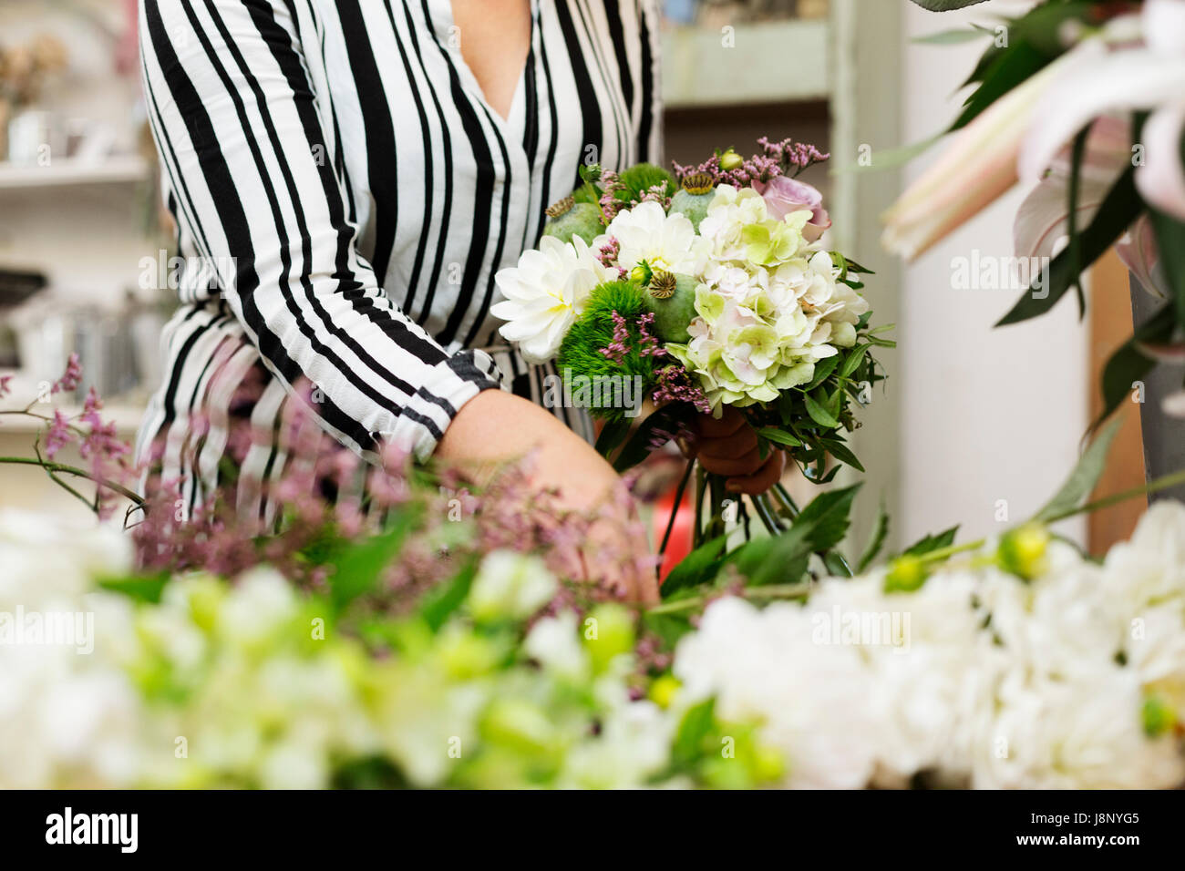 Bouquet de fleurs de Fleuriste Banque D'Images