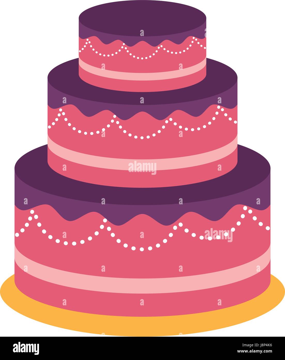 Gateau D Anniversaire Avec Des Bougies Icon Image Vectorielle Stock Alamy
