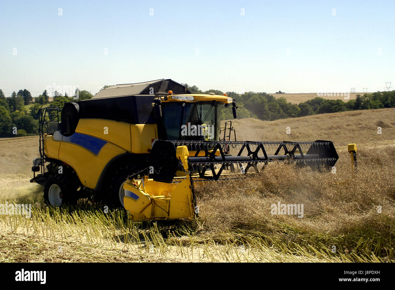 L'industrie, l'agriculture, de l'agriculture, la récolte, le tracteur, paysage, campagne, nature, Banque D'Images